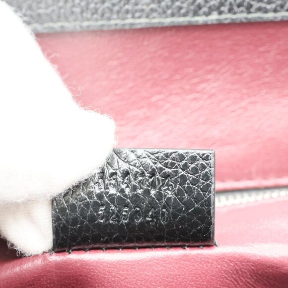 Gucci  Zumi Medium Leather Top Handle Shoulder Bag Black 564714 - Picture 12 of 12